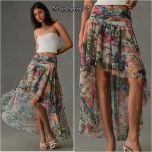 NWT, Anthropologie, High-Low Tulle Maxi Skirt